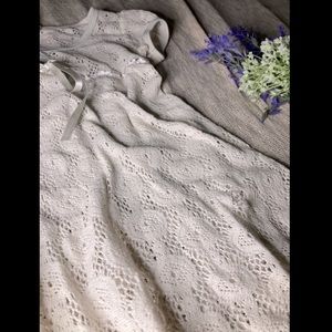 Crotchet Bell Sleeve Babydoll Top w/Satin Ribbon